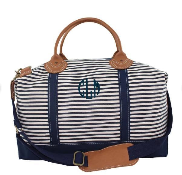Striped Weekender Tote