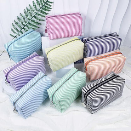Seersucker Makeup Bag
