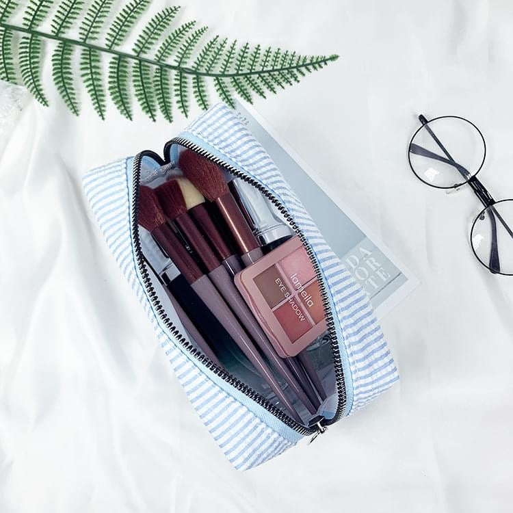Seersucker Makeup Bag