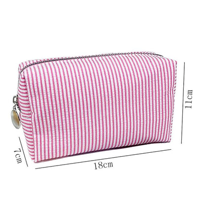 Seersucker Makeup Bag