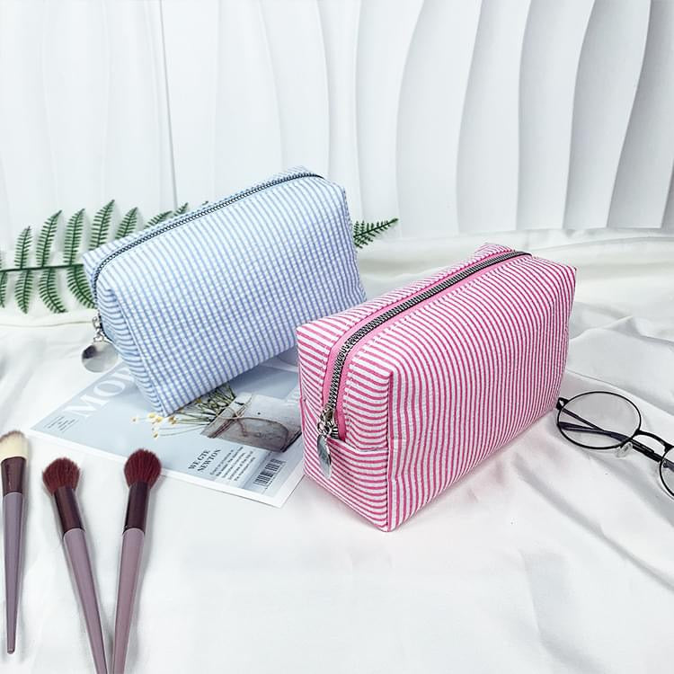 Seersucker Makeup Bag