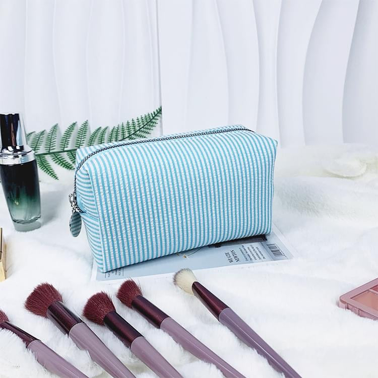 Seersucker Makeup Bag