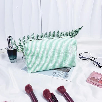 Seersucker Makeup Bag