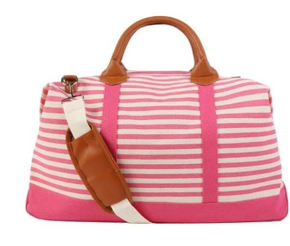 Striped Weekender Tote