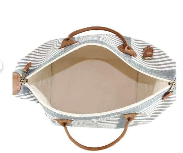 Striped Weekender Tote