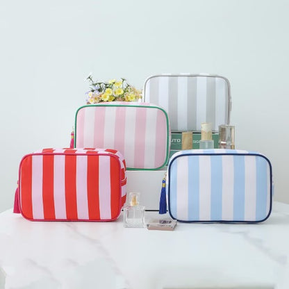 Striped Cosmetic Bag